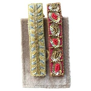 Hair Clips Sequined Reproduction Romantic Vintage Style Hair Jewelry NWT